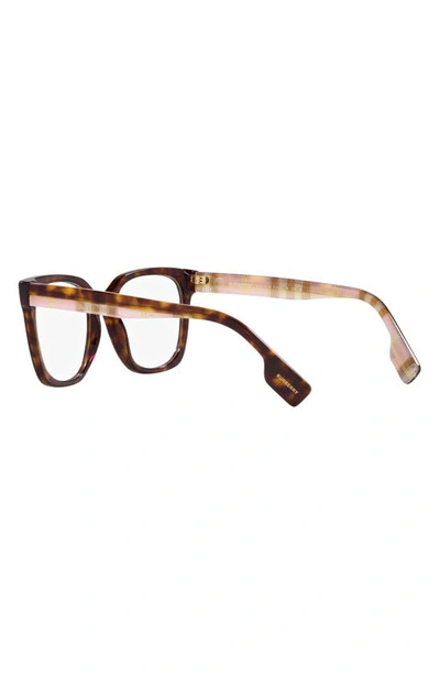 Shop Burberry Evelyn 52mm Square Optical Glasses In Havana