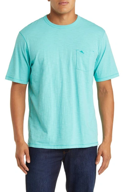 Shop Tommy Bahama Bali Beach Crewneck T-shirt In Blue Freeze