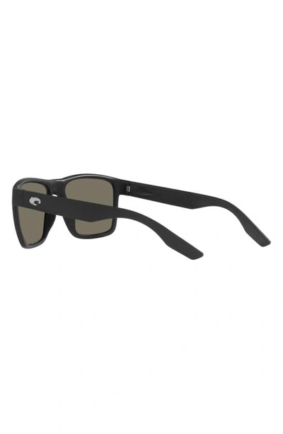 Costa Del Mar Paunch Xl Blue Mirror Polarized Glass Square Mens Sunglasses 6s9050 905001 59 In Matte Black