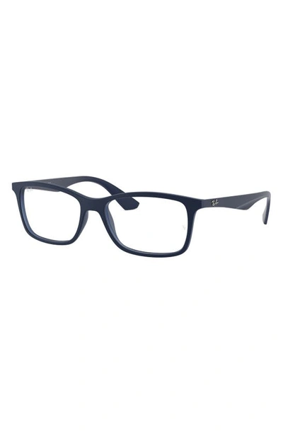 Ray Ban 54mm Optical Glasses In Matte Blue