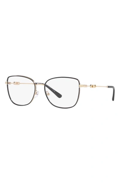 Shop Michael Kors Empire 54mm Square Optical Glasses In Light Gold