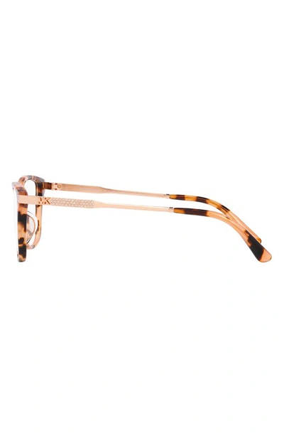 Shop Michael Kors 55mm Round Optical Glasses In Pink Tortoise