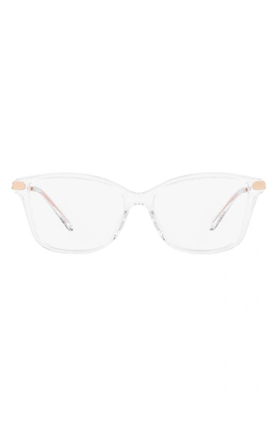 Shop Michael Kors Georgetown 54mm Round Optical Glasses In Clear