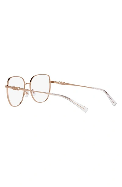 Shop Michael Kors Belleville 54mm Square Optical Glasses In Rose Gold
