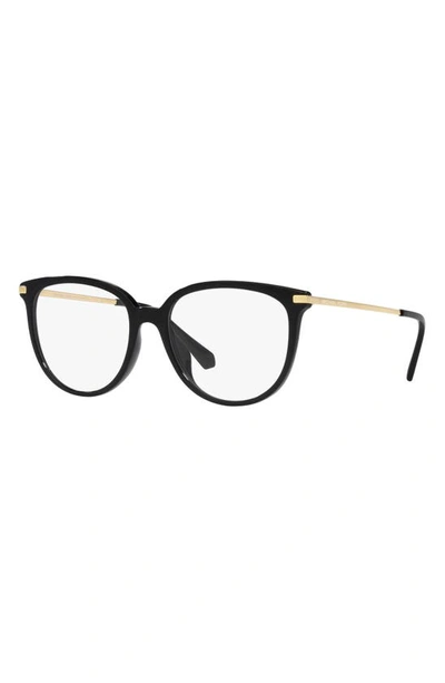 Shop Michael Kors Westport 54mm Round Optical Glasses In Black