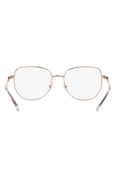 Shop Michael Kors Belleville 54mm Square Optical Glasses In Rose Gold