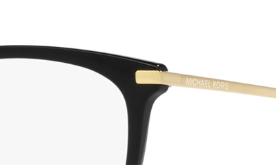 Shop Michael Kors Westport 54mm Round Optical Glasses In Black