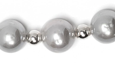 Shop Polite Worldwide Ppf Freshwater Pearl Necklace In Silver