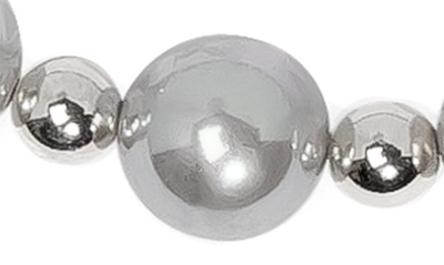 Shop Polite Worldwide Ppf Freshwater Pearl Bracelet In Silver