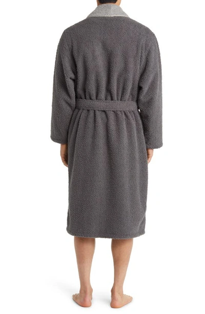 Shop Nordstrom Shawl Collar Bouclé Robe In Grey Castlerock