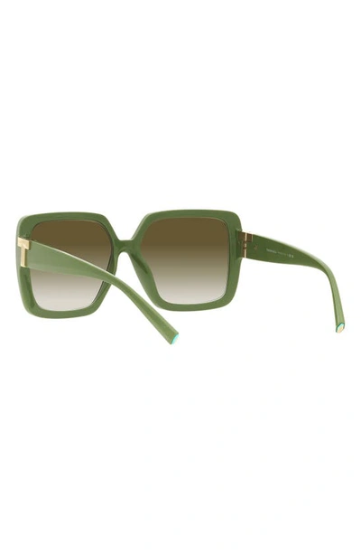 Shop Tiffany & Co 58mm Gradient Square Sunglasses In Green Gradient