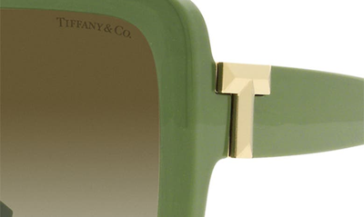 Shop Tiffany & Co 58mm Gradient Square Sunglasses In Green Gradient