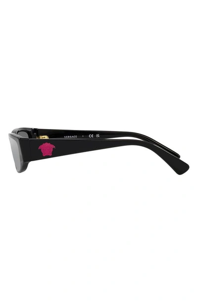 Versace 50mm Rectangular Sunglasses In Black