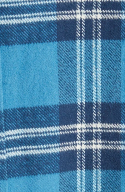 Shop Schott Two-pocket Long Sleeve Flannel Button-up Shirt In Sky