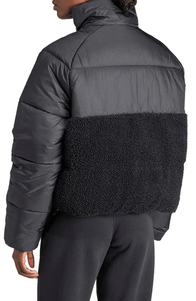 Shop Adidas Originals Neutral Court Polar Jacket In Black