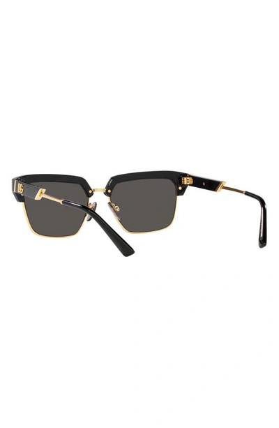 Shop Dolce & Gabbana 55mm Square Sunglasses In Black