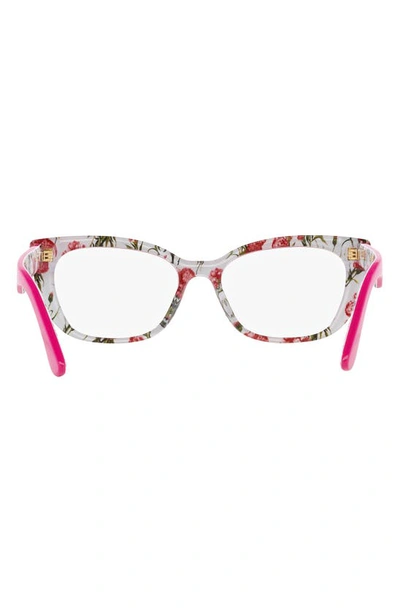 Shop Dolce & Gabbana 49mm Cat Eye Optical Glasses In Pink