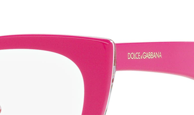 Shop Dolce & Gabbana 49mm Cat Eye Optical Glasses In Pink