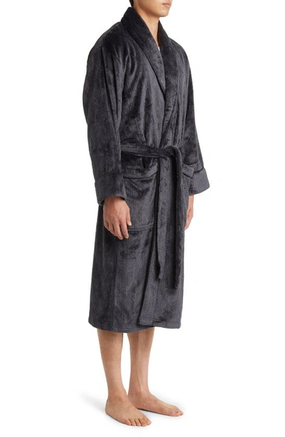 Shop Daniel Buchler Laser Cut Heathered Robe In Grey