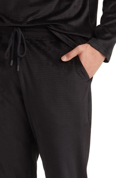 Shop Daniel Buchler Chainlink Velour Jogger Pajama Pants In Black