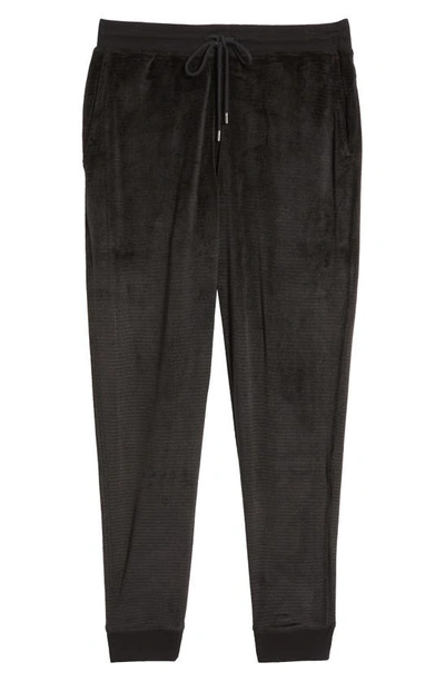 Shop Daniel Buchler Chainlink Velour Jogger Pajama Pants In Black