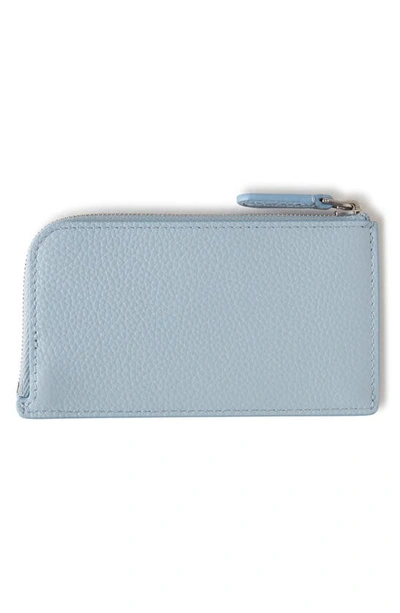Shop Mulberry Continental Leather Zip Pouch In Poplin Blue