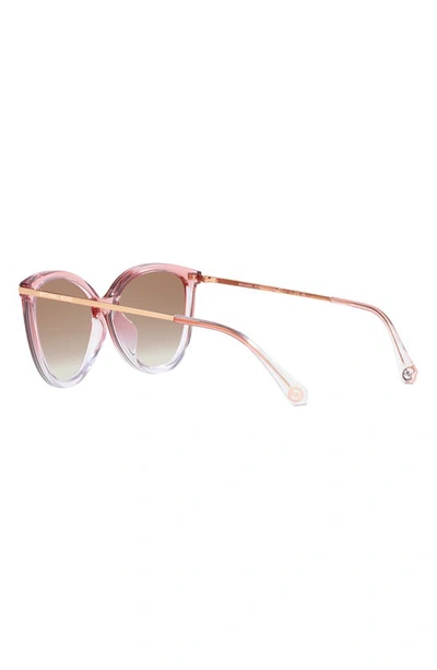 Shop Michael Kors Dupont 58mm Gradient Cat Eye Sunglasses In Rose Gold