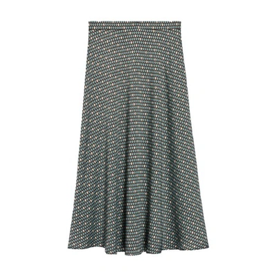 Shop Claudie Pierlot Patterned Midi Skirt In Heller_print