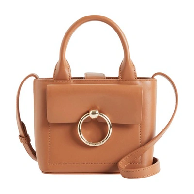Shop Claudie Pierlot Anouck Caramel Leather Mini Bag In Karamell