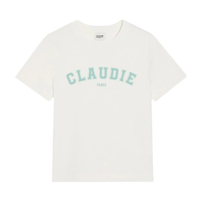 Shop Claudie Pierlot Claudie Paris Cotton T-shirt In Ecru
