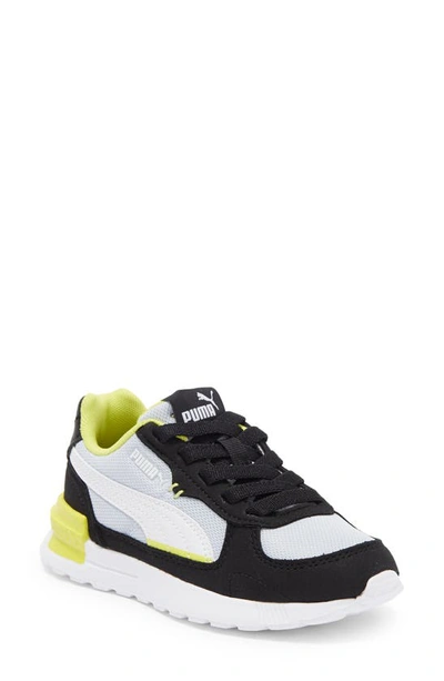 Puma Kids\' Graviton Ac Sneaker In Silver Mist-white-black-lime | ModeSens