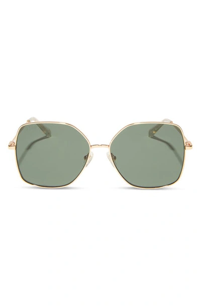 Shop Diff Beatrice 59mm Square Sunglasses In Gold