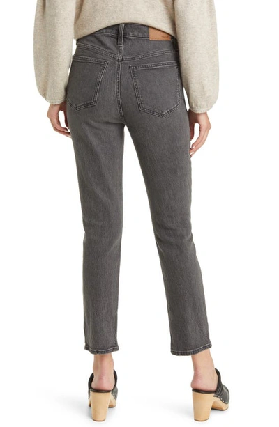 Madewell The Perfect Ripped High Waist Tapered Jeans In Bartlett Wash