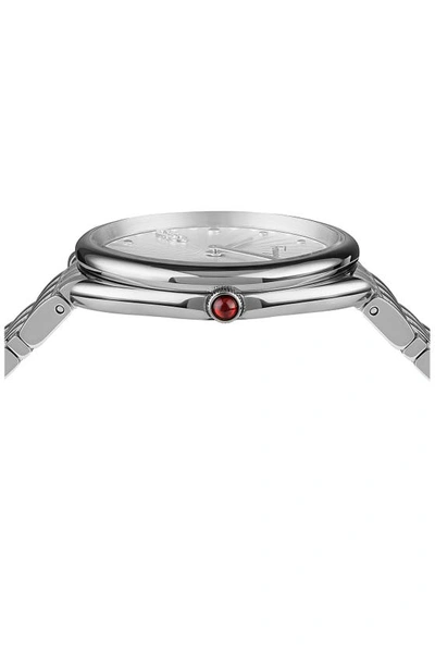 Shop Ferragamo Stainless Steel Woven Bracelet Watch, 34mm