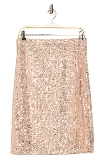 Adrianna Papell Sequin Skirt In Rose Gold Champ ModeSens