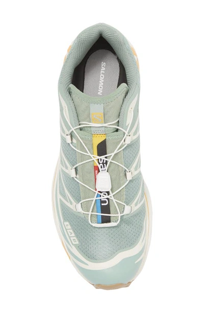 Shop Salomon Gender Inclusive Xt-6 Sneaker In Granite Green/ Aquifer/ Blz Or