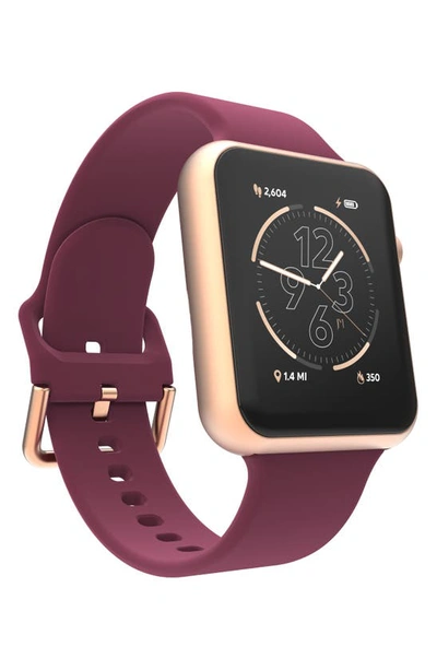 Shop I Touch Itouch Air 4 Jillian Michaels Edition Smartwatch, 45mm X 22mm In Burgundy