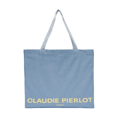 Shop Claudie Pierlot Oversized Tote Bag In Blau