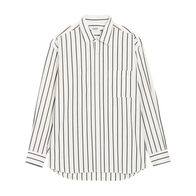 Shop Claudie Pierlot Oversized Stripy Shirt In Zweifarbig