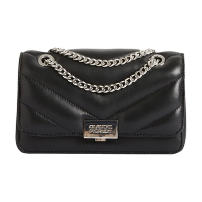 Shop Claudie Pierlot Angelina Leather Bag In Schwarz