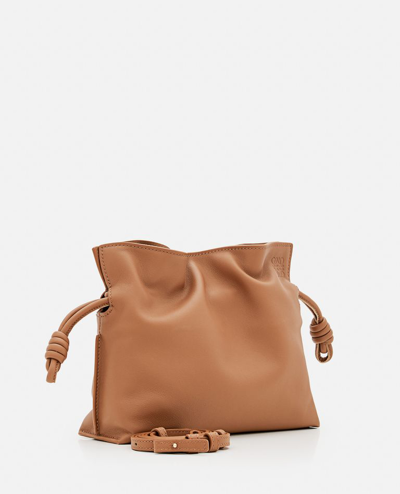 Shop Loewe Flamenco Leather Clutch Bag In Brown