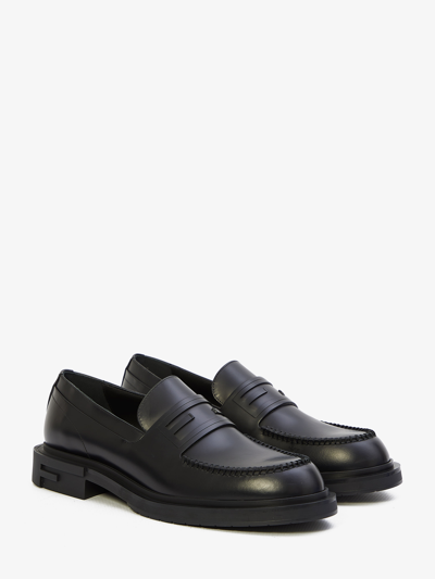 Shop Fendi Frame Loafers In Black