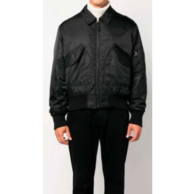 Shop Moschino Bomber Jacket With Logo Patch In Black