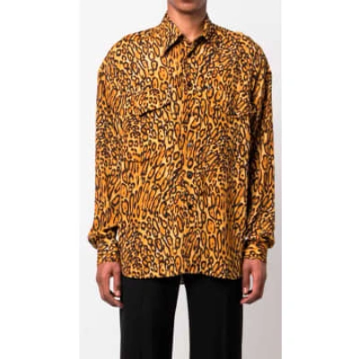 Shop Moschino Leopard Print Shirt In Animal Print