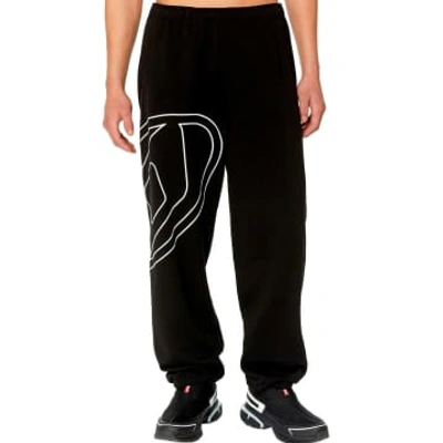 Shop Diesel Sports Pants With Oval Embroidery D In Black