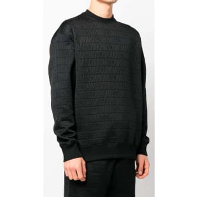 Shop Moschino Logo Sweatshirt In Jacquard In Black