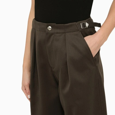 Shop Burberry Baggy Otter Trousers In Black