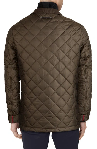 Shop Cole Haan Quilted Jacket In Olive