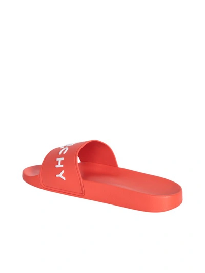 Shop Givenchy Slip-on Style Pool Slides In Orange