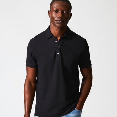 Shop Reid Pique Pensacola Polo T-shirt In Black